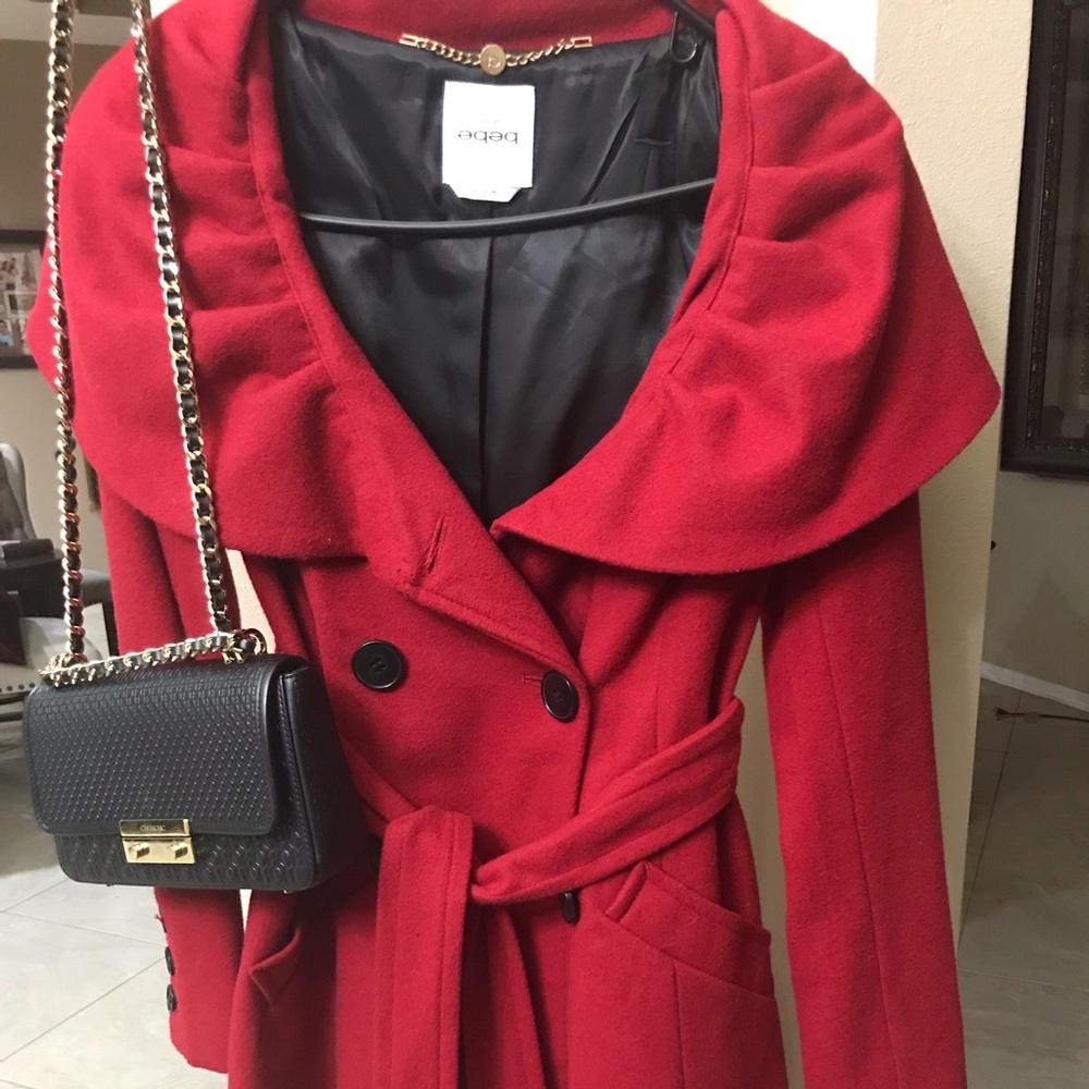 Bebe red coat